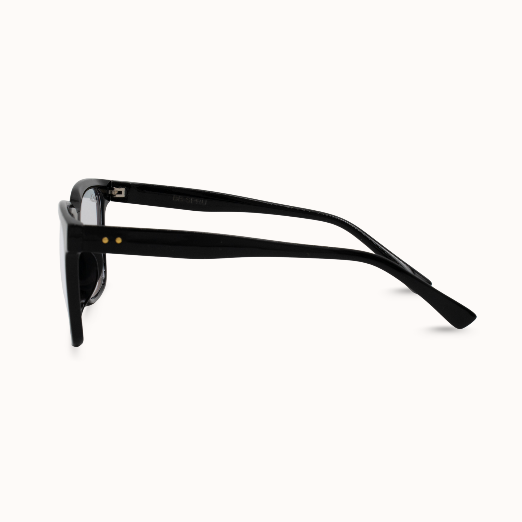 Black sunglasses on a white background