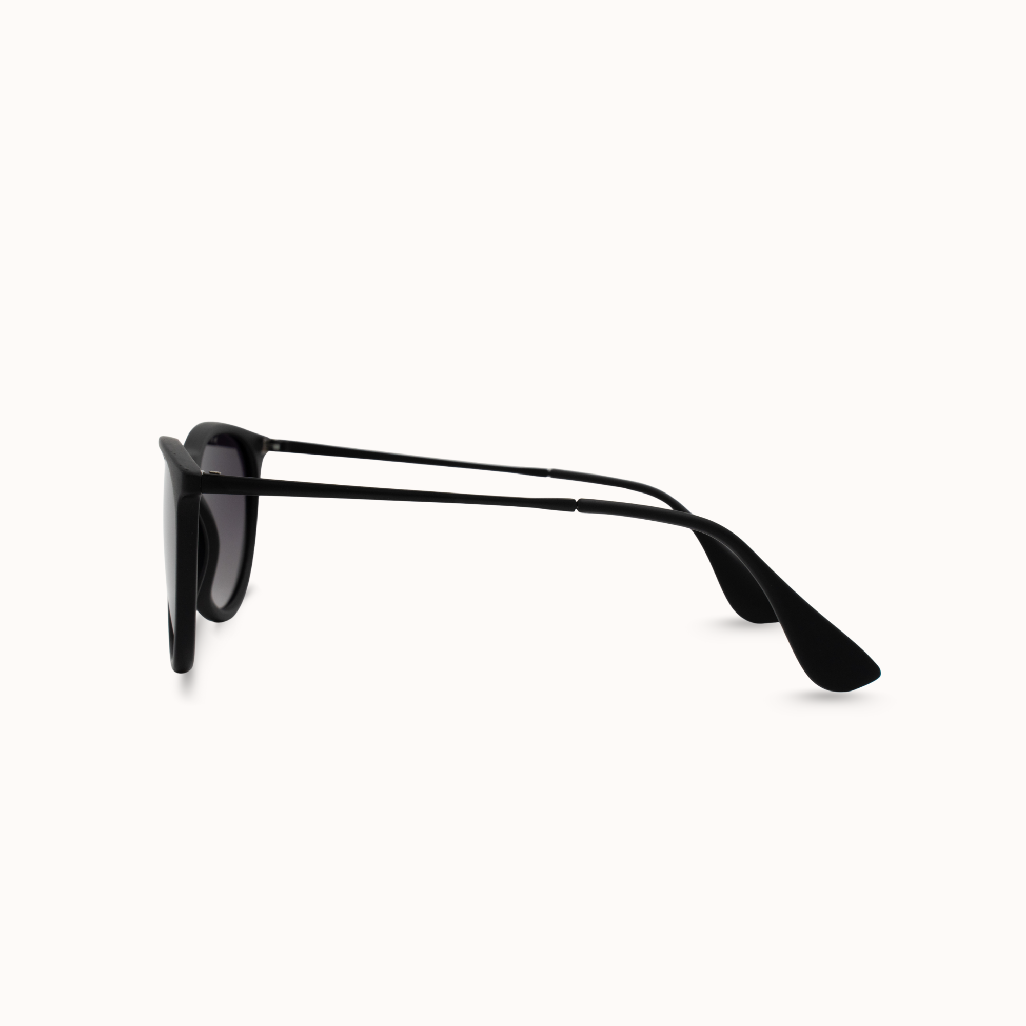Black sunglasses on a white background
