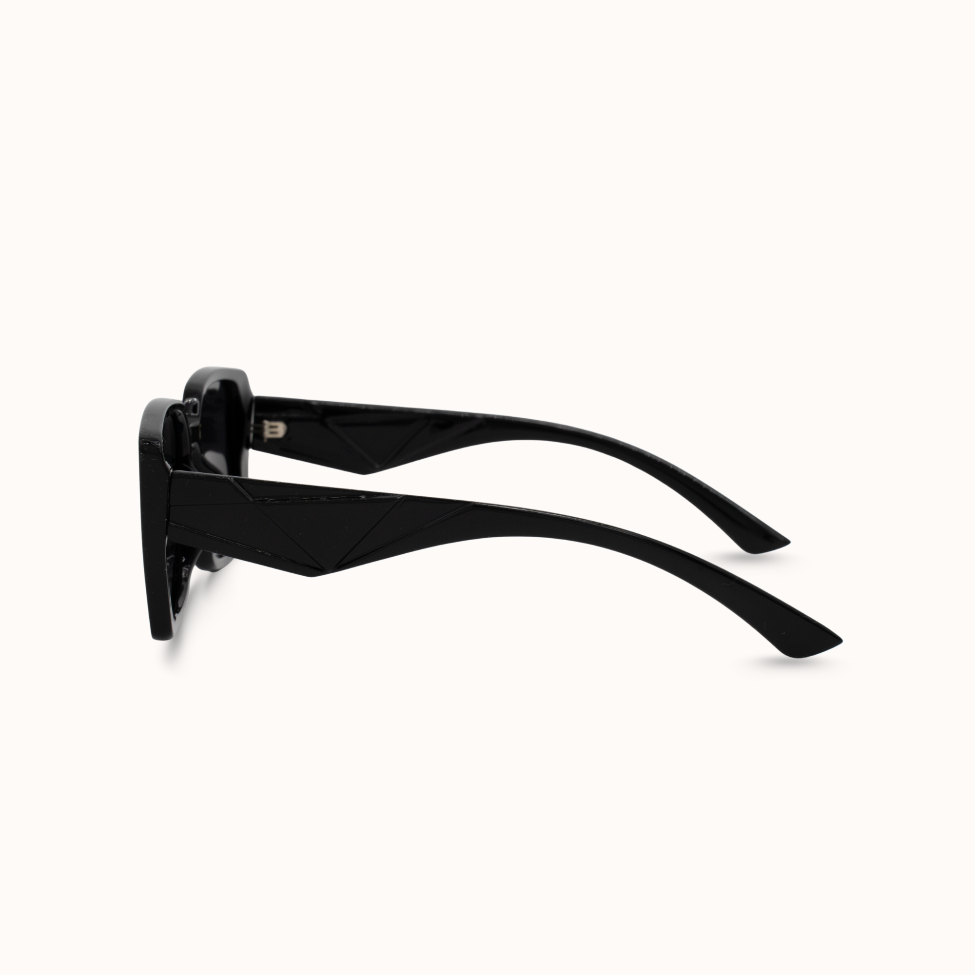 Black sunglasses on a white background